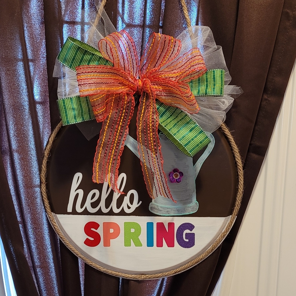 Hello spring sign